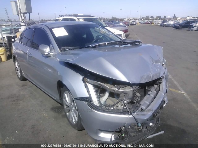 1HGCR3F83FA004694 - 2015 HONDA ACCORD EXL SILVER photo 1