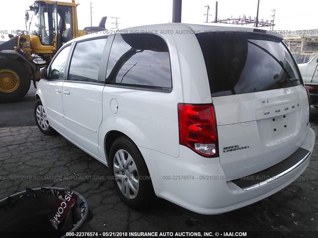 2C4RDGBG7GR234733 - 2016 DODGE GRAND CARAVAN SE WHITE photo 3