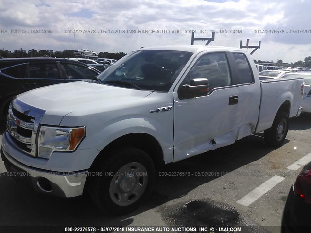 1FTEX1CM4DFC58966 - 2013 FORD F150 SUPER CAB WHITE photo 6