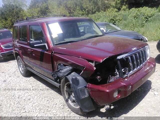 1J8HG48P87C609216 - 2007 JEEP COMMANDER RED photo 1