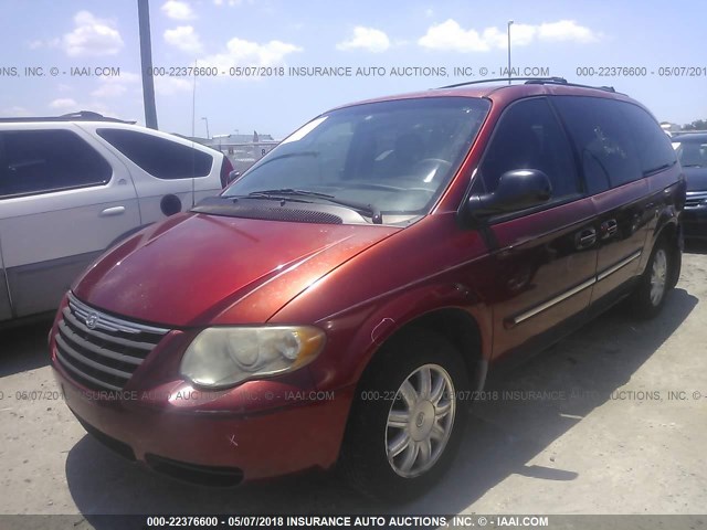 2A4GP54L96R924490 - 2006 CHRYSLER TOWN & COUNTRY TOURING RED photo 2