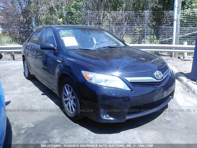 4T1BB3EK0AU114259 - 2010 TOYOTA CAMRY HYBRID BLACK photo 1