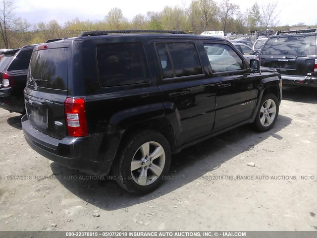 1J4NF1GB9BD226318 - 2011 JEEP PATRIOT SPORT BLACK photo 4