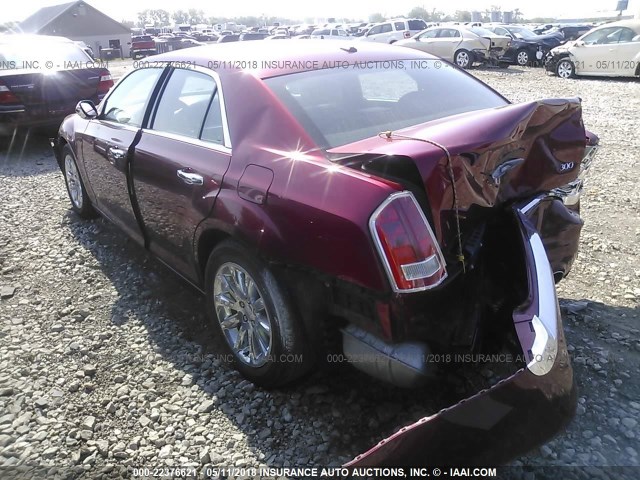 2C3CCACG8CH199385 - 2012 CHRYSLER 300 LIMITED MAROON photo 3