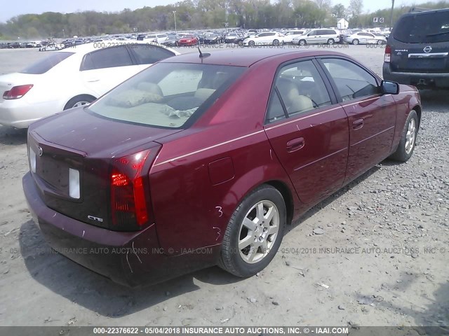 1G6DP567350196718 - 2005 CADILLAC CTS HI FEATURE V6 RED photo 4