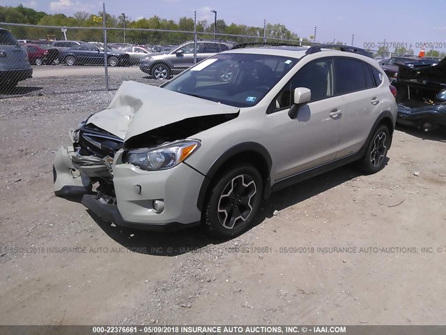 JF2GPAKC6E8204139 - 2014 SUBARU XV CROSSTREK 2.0 LIMITED CREAM photo 2