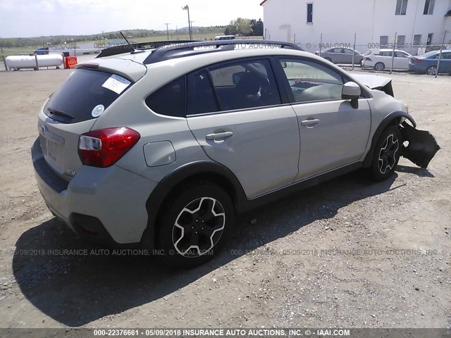 JF2GPAKC6E8204139 - 2014 SUBARU XV CROSSTREK 2.0 LIMITED CREAM photo 4