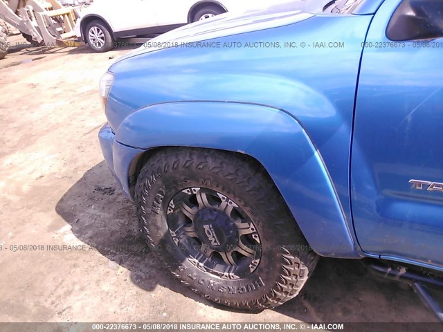 5TFLU4EN8BX021038 - 2011 TOYOTA TACOMA DOUBLE CAB BLUE photo 6