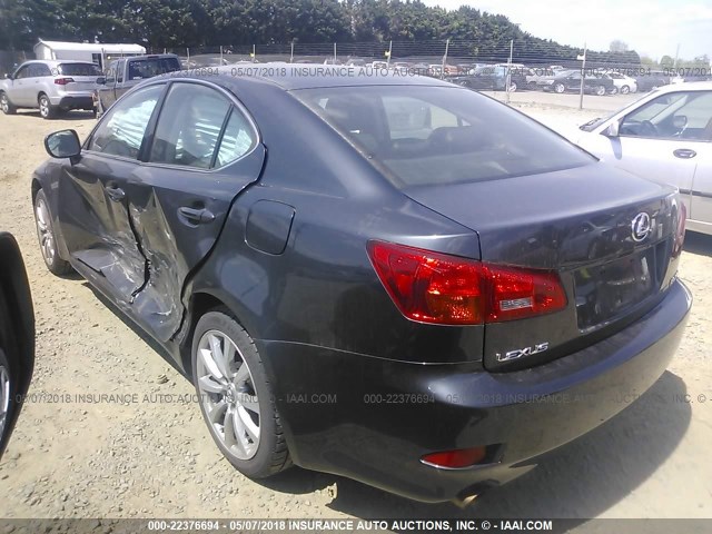 JTHCK262962007780 - 2006 LEXUS IS 250 GRAY photo 3