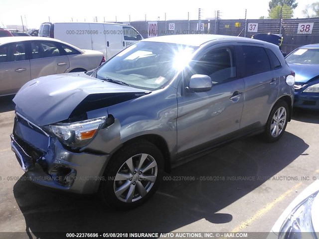 4A4AP3AU8DE024342 - 2013 MITSUBISHI OUTLANDER SPORT ES SILVER photo 2