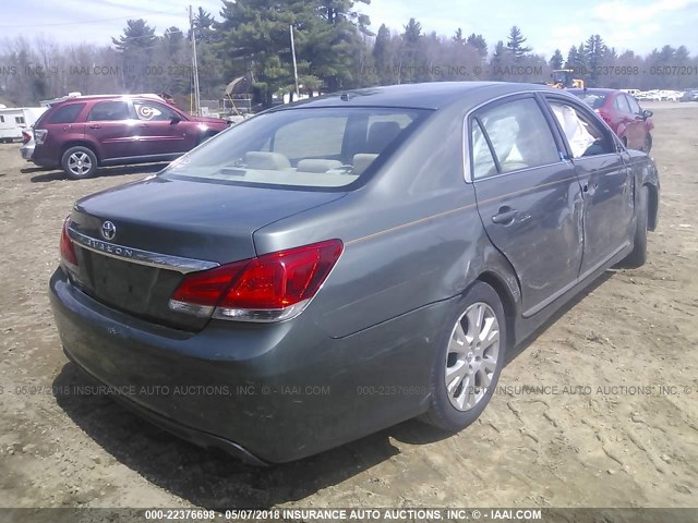 4T1BK3DB9BU386201 - 2011 TOYOTA AVALON LIMITED GRAY photo 4