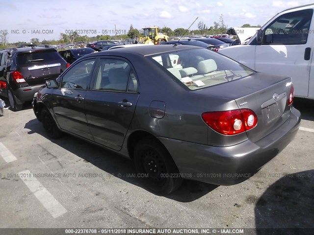 2T1BR32E25C438945 - 2005 TOYOTA COROLLA CE/LE/S GRAY photo 3