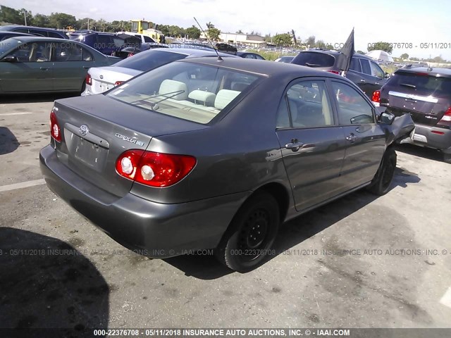 2T1BR32E25C438945 - 2005 TOYOTA COROLLA CE/LE/S GRAY photo 4