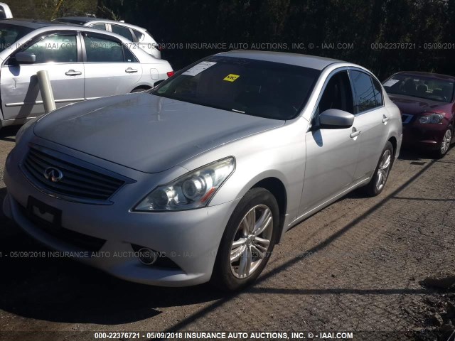 JN1DV6AR2BM653849 - 2011 INFINITI G25 SILVER photo 2