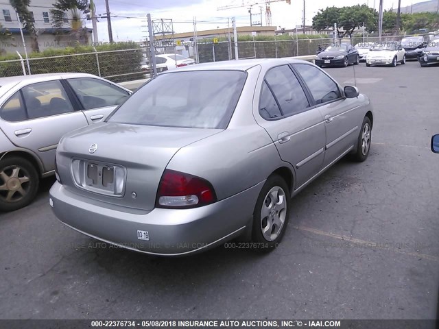 3N1CB51D83L800822 - 2003 NISSAN SENTRA XE/GXE GRAY photo 4