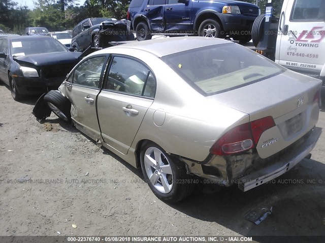 1HGFA16988L020821 - 2008 HONDA CIVIC EXL GOLD photo 3