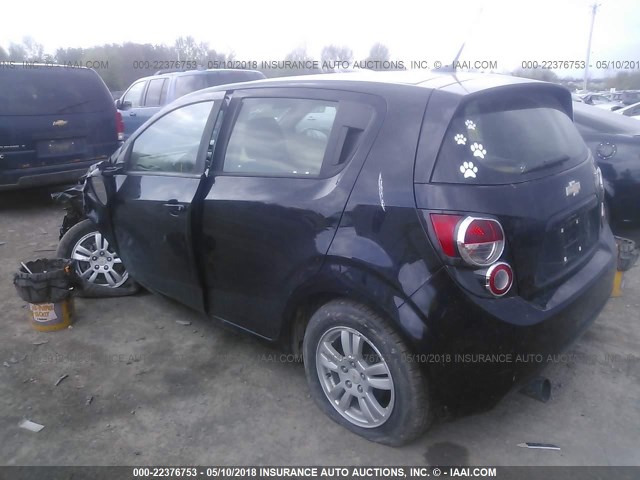 1G1JA6SH8C4110842 - 2012 CHEVROLET SONIC LS 黑色 照片 3