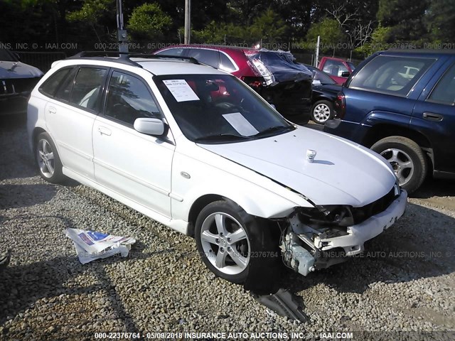 JM1BJ245221635788 - 2002 MAZDA PROTEGE PR5 WHITE photo 1