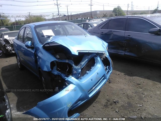 KL1TD56657B138276 - 2007 CHEVROLET AVEO LS BLUE photo 1