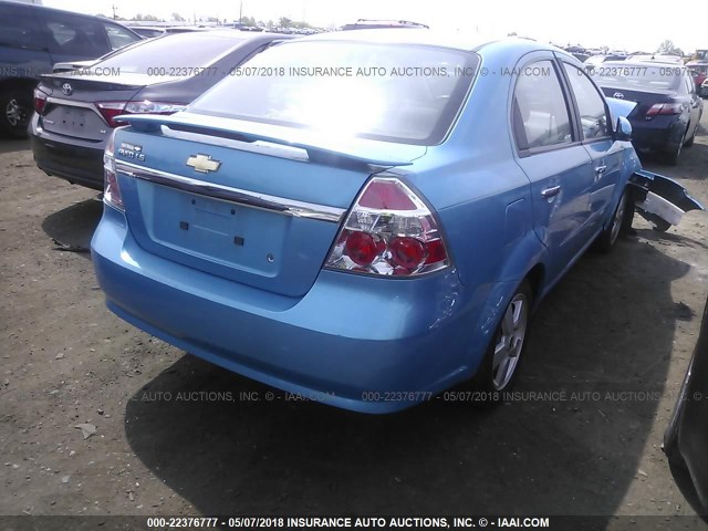 KL1TD56657B138276 - 2007 CHEVROLET AVEO LS BLUE photo 4