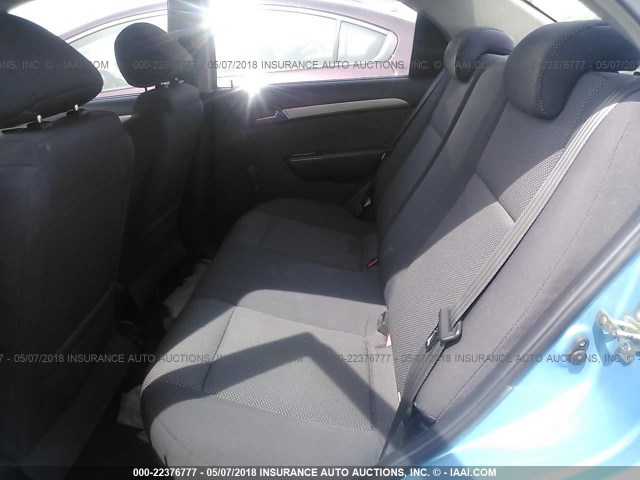 KL1TD56657B138276 - 2007 CHEVROLET AVEO LS BLUE photo 8