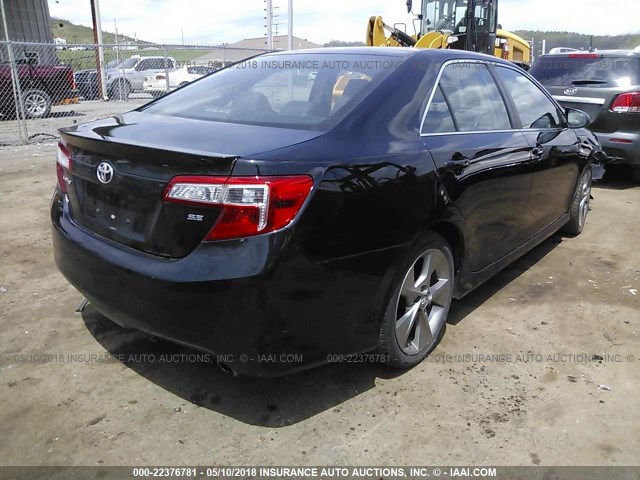 4T1BF1FK9EU459612 - 2014 TOYOTA CAMRY L/SE/LE/XLE 黑色 照片 4