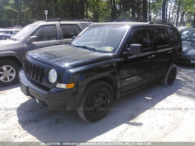 1C4NJPBA5HD130944 - 2017 JEEP PATRIOT SPORT BLACK photo 2