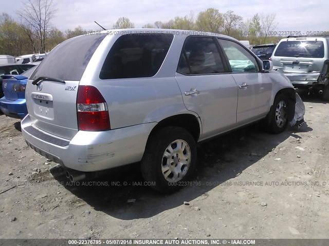 2HNYD18261H521931 - 2001 ACURA MDX GRAY photo 4