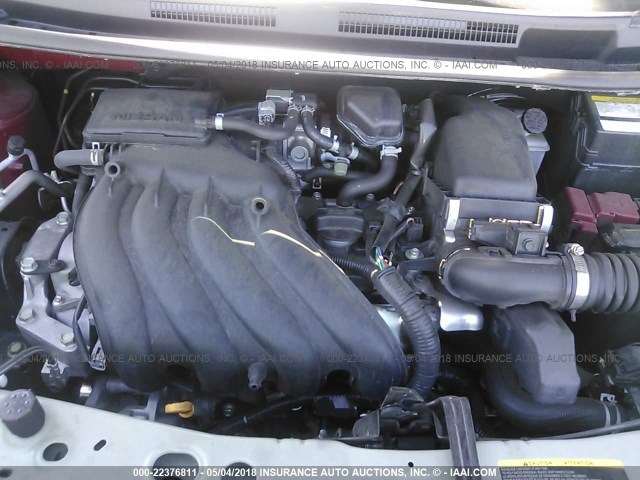 3N1CE2CP6GL385325 - 2016 NISSAN VERSA NOTE S/S PLUS/SV/SL/SR RED photo 10