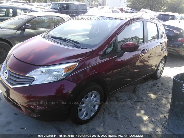 3N1CE2CP6GL385325 - 2016 NISSAN VERSA NOTE S/S PLUS/SV/SL/SR RED photo 2
