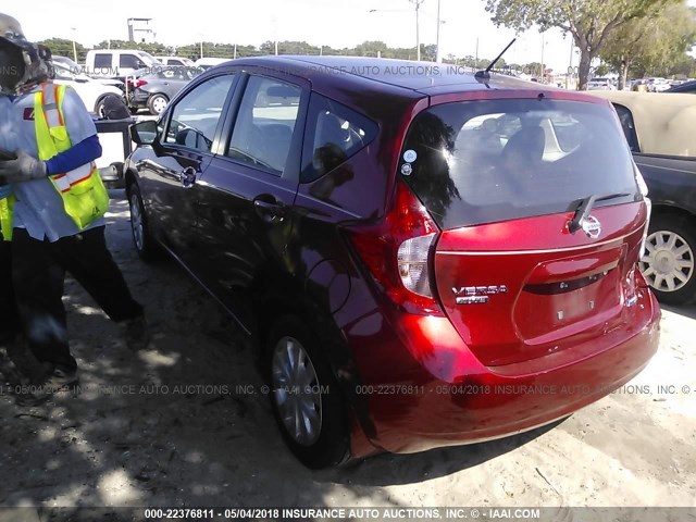 3N1CE2CP6GL385325 - 2016 NISSAN VERSA NOTE S/S PLUS/SV/SL/SR RED photo 3