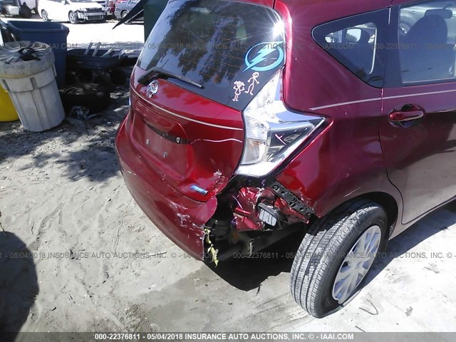 3N1CE2CP6GL385325 - 2016 NISSAN VERSA NOTE S/S PLUS/SV/SL/SR RED photo 6