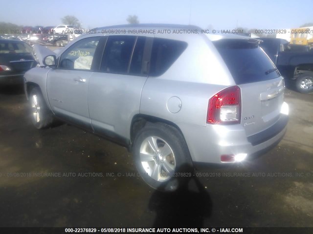 1J4NF1FB0BD283749 - 2011 JEEP COMPASS SPORT SILVER photo 3