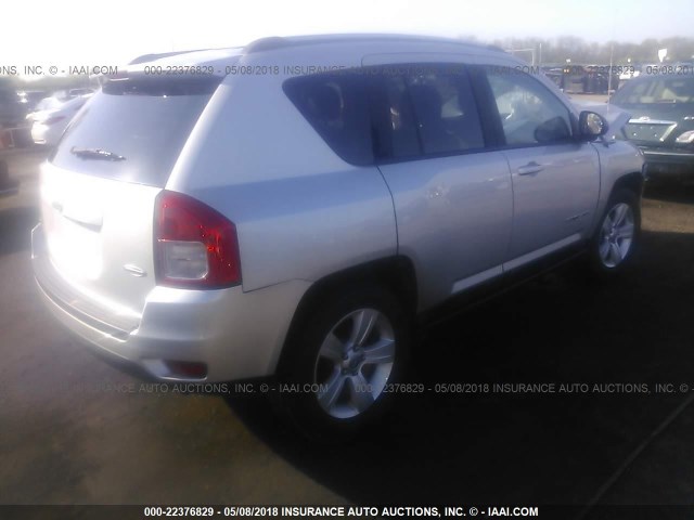 1J4NF1FB0BD283749 - 2011 JEEP COMPASS SPORT SILVER photo 4