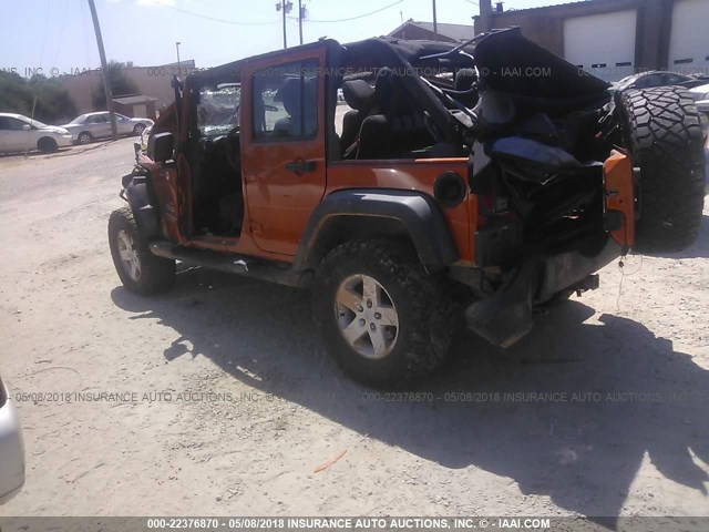 1J4BA3H16BL527119 - 2011 JEEP WRANGLER UNLIMITE SPORT ORANGE photo 3