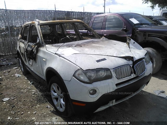 WBXPC9C49AWJ38372 - 2010 BMW X3 XDRIVE30I WHITE photo 1