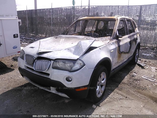 WBXPC9C49AWJ38372 - 2010 BMW X3 XDRIVE30I WHITE photo 2