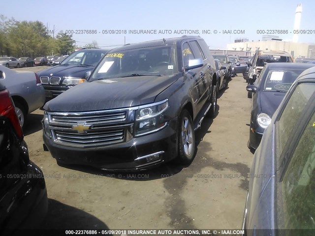 1GNSKCKC5FR215073 - 2015 CHEVROLET TAHOE K1500 LTZ BLACK photo 2