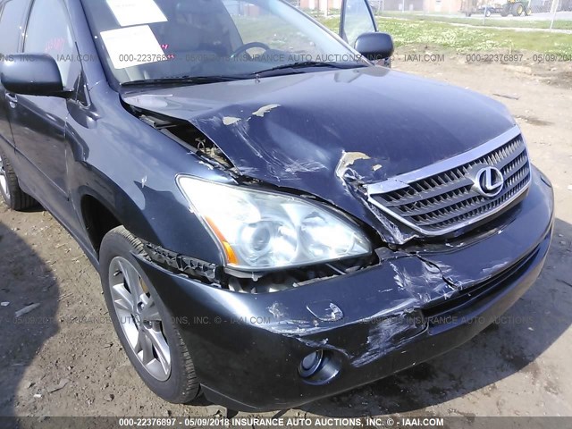 JTJHW31U160008165 - 2006 LEXUS RX 400 BLUE photo 6