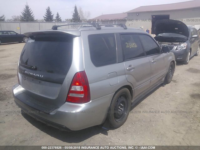 JF1SG69625H706755 - 2005 SUBARU FORESTER 2.5XT SILVER photo 4