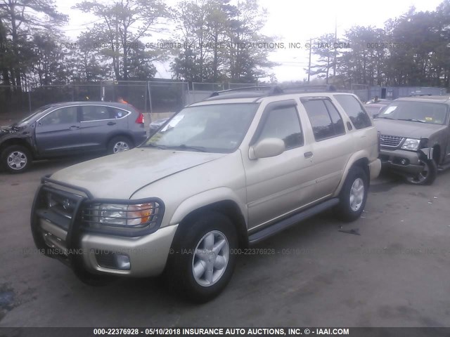 JN8DR09Y11W593015 - 2001 NISSAN PATHFINDER LE/SE/XE GOLD photo 2