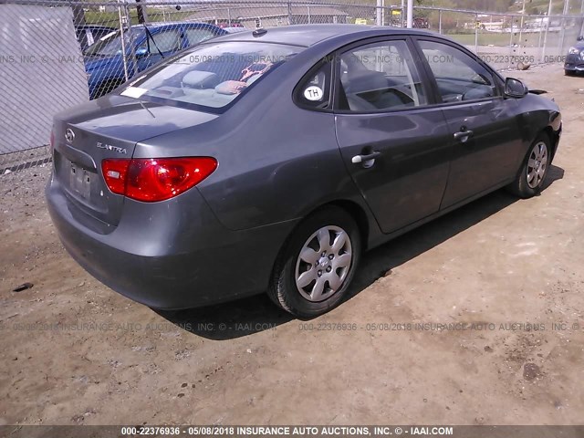 KMHDU46D48U464674 - 2008 HYUNDAI ELANTRA GLS/SE/LIMITED GRAY photo 4