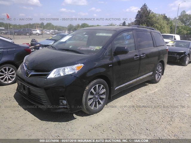 5TDDZ3DC3JS190324 - 2018 TOYOTA SIENNA XLE/LIMITED BLACK photo 2