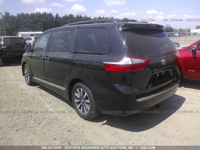 5TDDZ3DC3JS190324 - 2018 TOYOTA SIENNA XLE/LIMITED BLACK photo 3