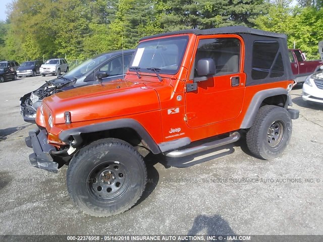 1J4FA39S45P310710 - 2005 JEEP WRANGLER X ORANGE photo 2