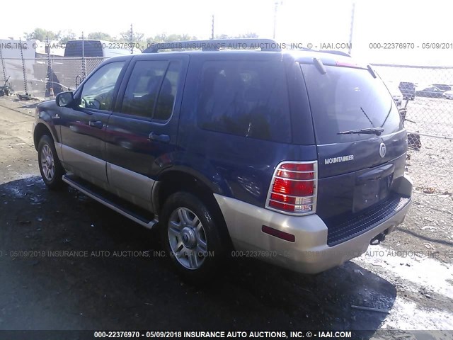 4M2ZU86E35ZJ30333 - 2005 MERCURY MOUNTAINEER  BLUE photo 3