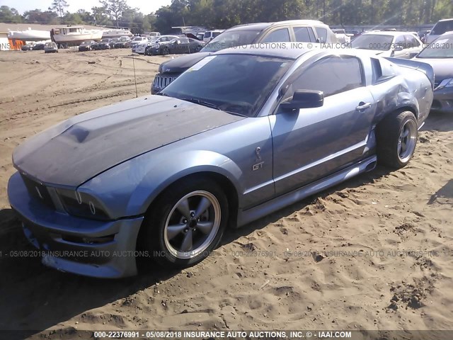 1ZVHT82H875321161 - 2007 FORD MUSTANG GT BLUE photo 2