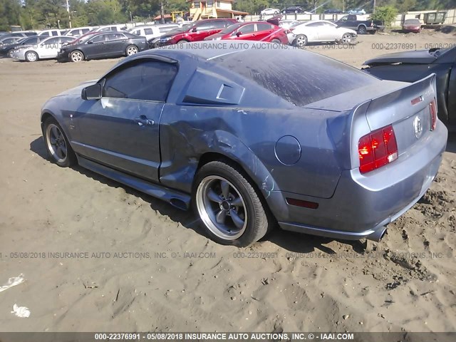 1ZVHT82H875321161 - 2007 FORD MUSTANG GT BLUE photo 3