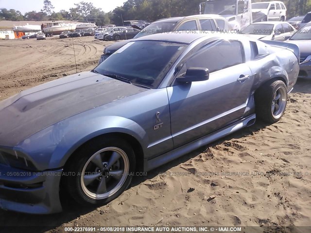 1ZVHT82H875321161 - 2007 FORD MUSTANG GT BLUE photo 6