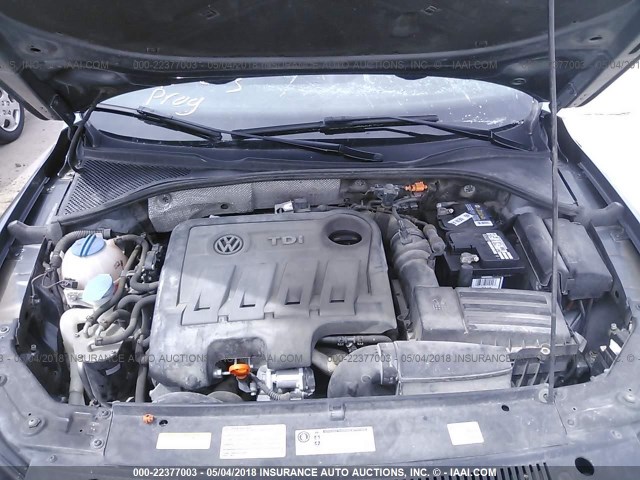 1VWBN7A38CC039740 - 2012 VOLKSWAGEN PASSAT SE GRAY photo 10